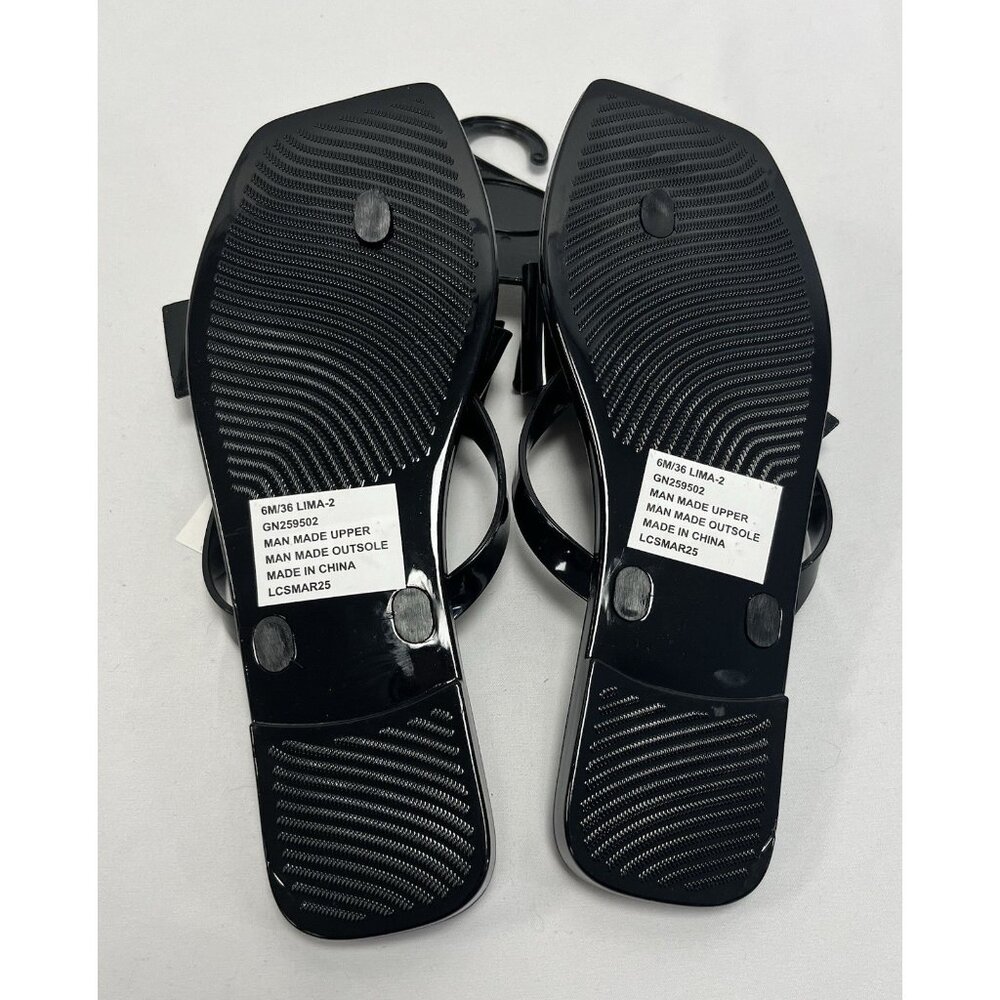 BCBGeneration Black Rubber Slip On Slides Bow 6 Classy/Cute/Comfy 🤍 - Picture 4 of 4